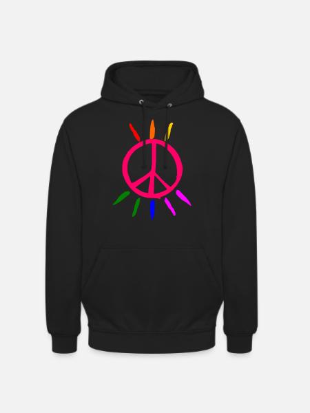 lgbt Peacezeichen - Unisex Hoodie - Schwarz