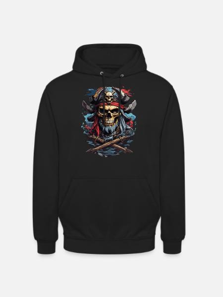 Pirate's Skull: Dark Pirate Tradition - Unisex Hoodie - black