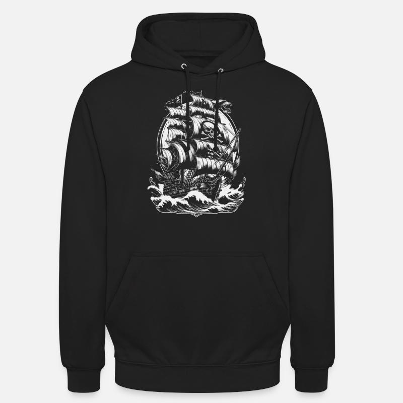 Bateau pirate - Sweat-shirt à capuche unisexe - noir