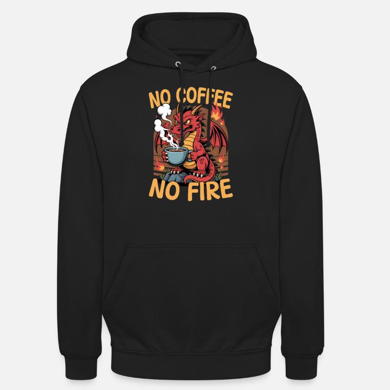Dragon Coffee Créatures mythiques - Sweat-shirt à capuche unisexe - noir