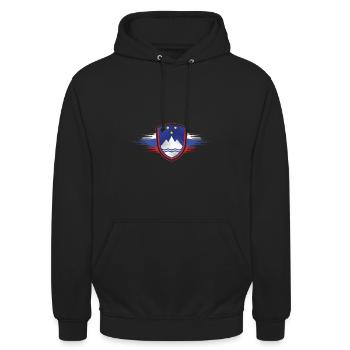 Slowenien - Unisex Hoodie - Schwarz - Vorne - Alina (178cm) & Michal (187cm)