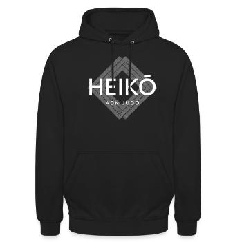 Heikō = Balance Judo sportwear - Unisex Hoodie - black - Front - Alina (178cm) & Michal (187cm)