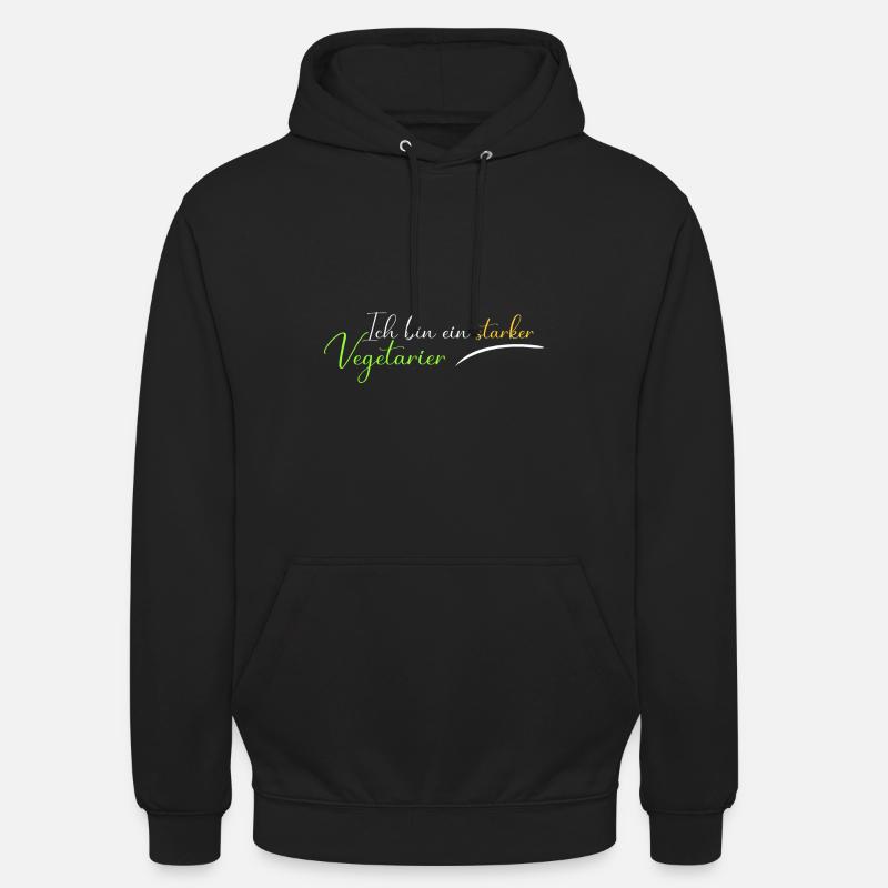Ich bin ein starker Vegetarier - Unisex Hoodie - Schwarz