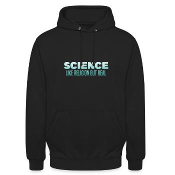 Atheismus - Unisex Hoodie - Schwarz - Vorne - Alina (178cm) & Michal (187cm)