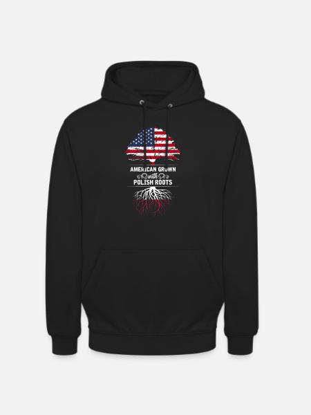 Ameryka Polska - Bluza z kapturem typu unisex - czarny