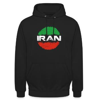 Iran - Unisex Hoodie - Schwarz - Vorne - Alina (178cm) & Michal (187cm)