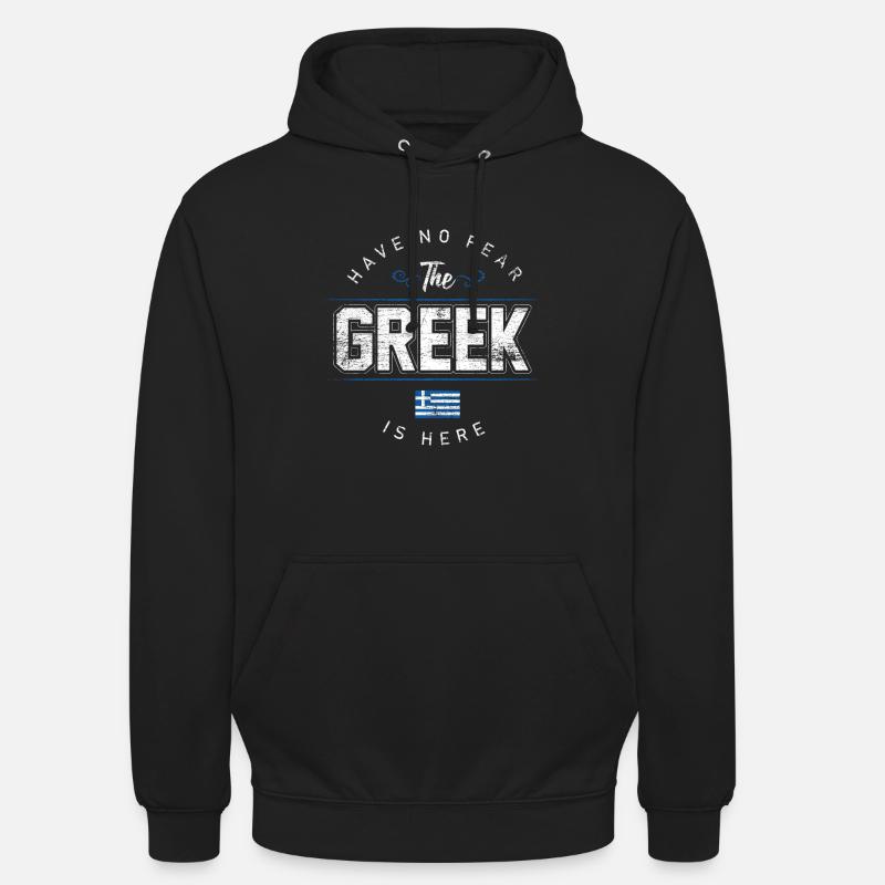Grèce - Sweat-shirt à capuche unisexe - noir