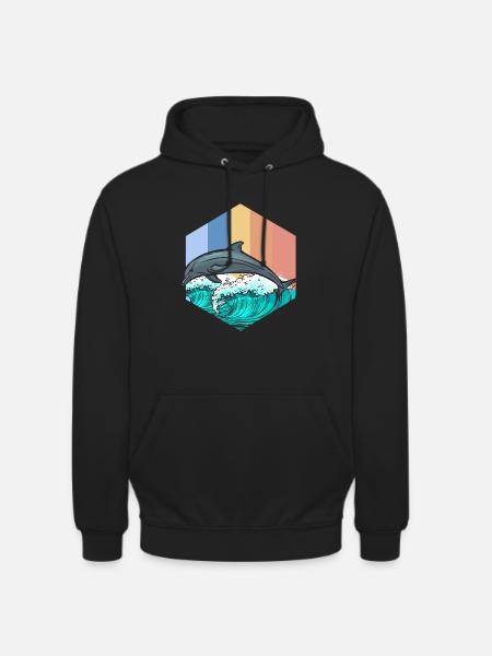 dolphin - Unisex Hoodie - black
