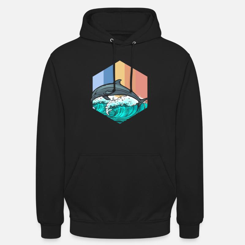 Delfin - Unisex Hoodie - Schwarz