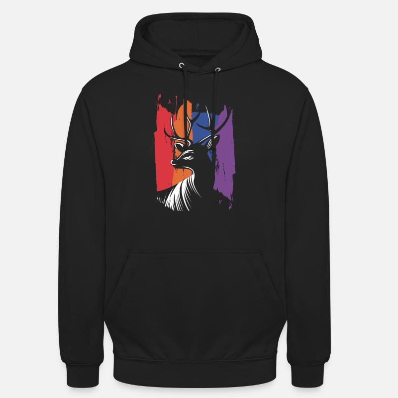 Hirsch - Unisex Hoodie - Schwarz