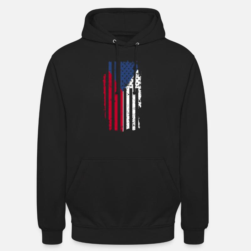 czechia - Sweat-shirt à capuche unisexe - noir