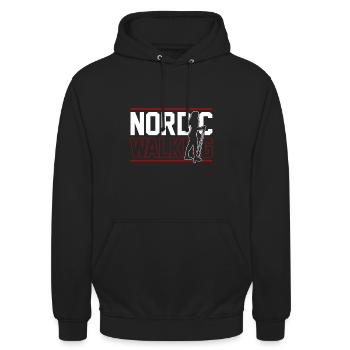Fitness nordique - Sweat-shirt à capuche unisexe - noir - Devant - Alina (178cm) & Michal (187cm)