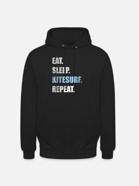 Kitesurfing Kitesurfing Kiteboarding Kiteboarders - Unisex Hoodie - black