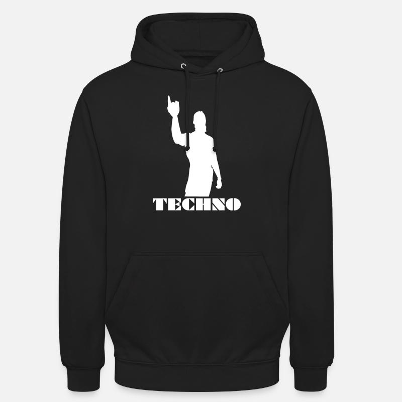 Techno Viking Techno Wikinger - Unisex Hoodie - Schwarz
