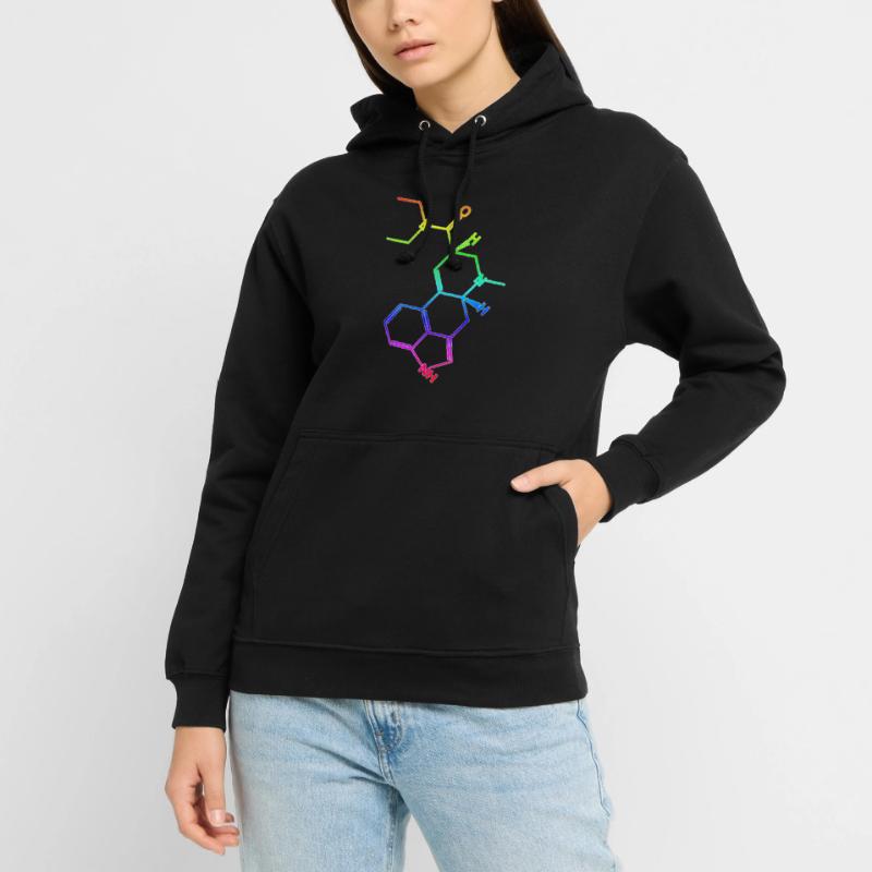 Molécule de formule structurelle LSD A. Hofmann Bicycle Day Sweat-shirt à capuche unisexe