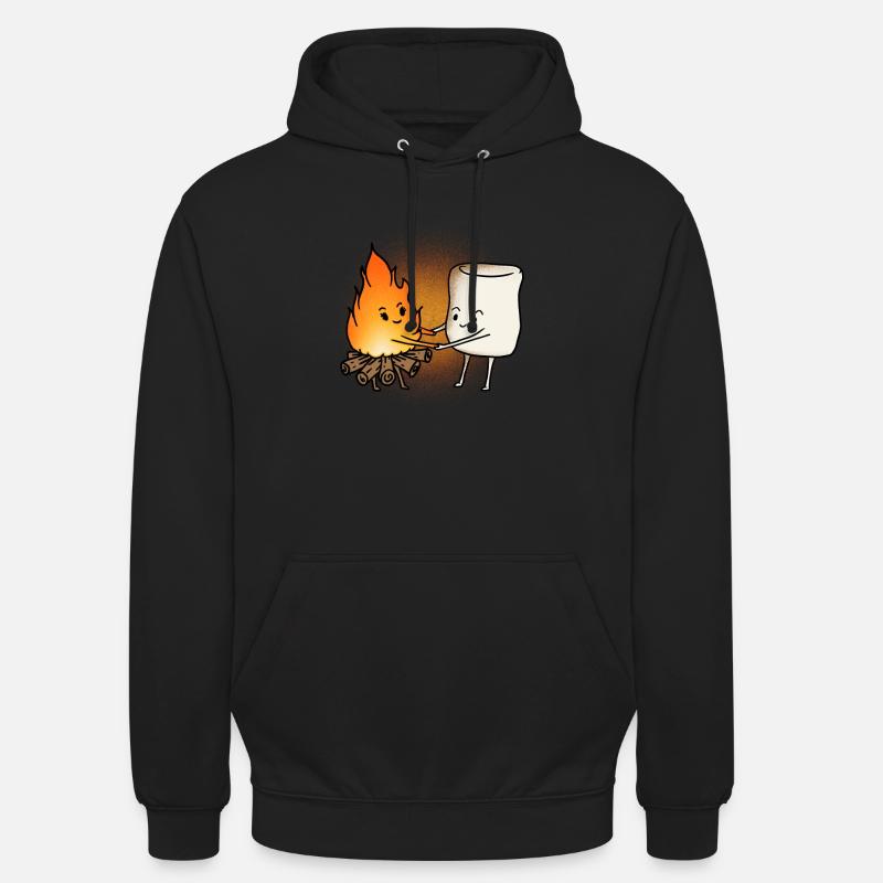 Marshmallow und Feuer Geschenk - Unisex Hoodie - Schwarz