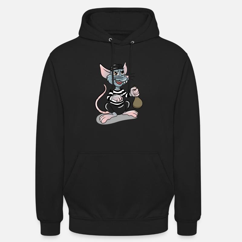 Dieb Ratte - Unisex Hoodie - Schwarz