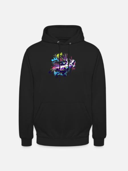 Rainbow Tyrannosaurus Rex - Unisex Hoodie - black