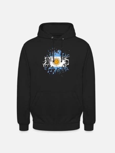 Argentina flag music - Unisex Hoodie - black