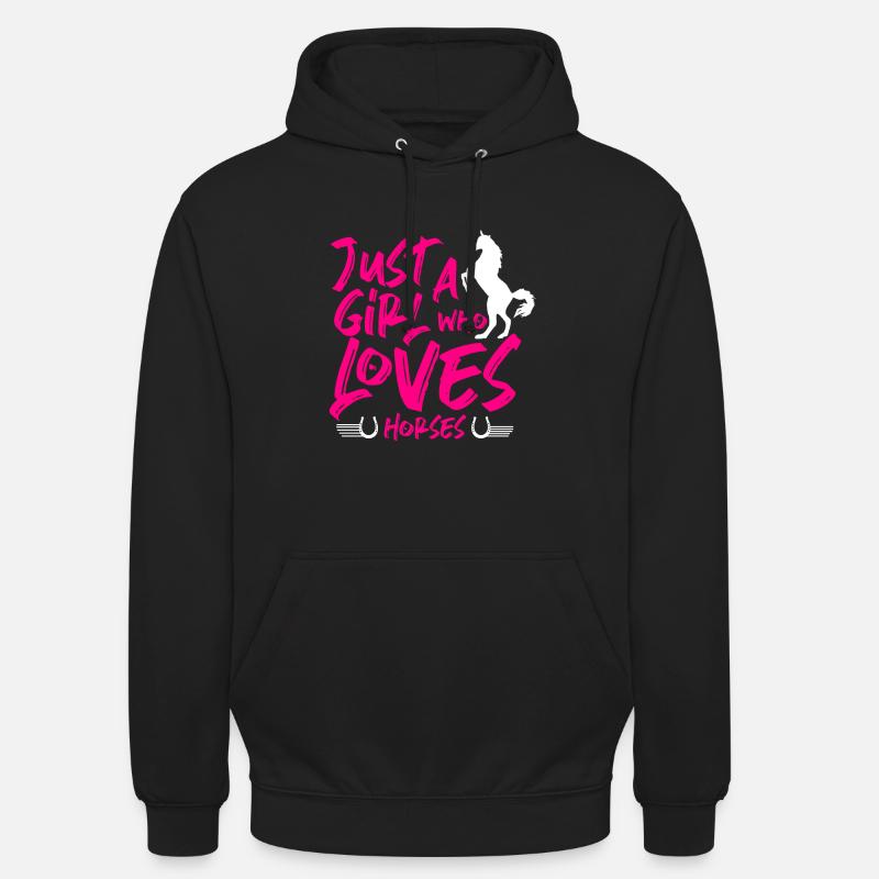 amour de cheval - Sweat-shirt à capuche unisexe - noir