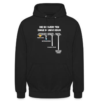 Mathematik Physik Radler Bier Geschenk - Unisex Hoodie - Schwarz - Vorne - Alina (178cm) & Michal (187cm)