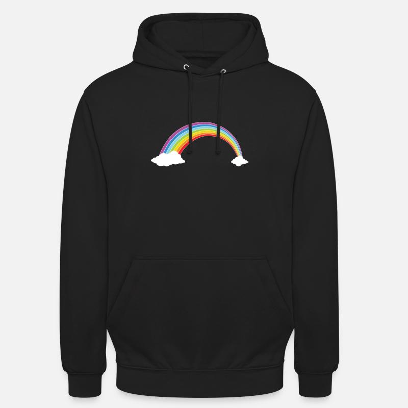 arc en ciel - Sweat-shirt à capuche unisexe - noir