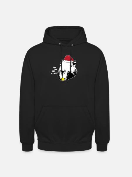 Capybara Noël - Sweat-shirt à capuche unisexe - noir