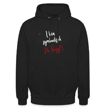 Baden symbadisch Badner lustiger Spruch Dialekt - Unisex Hoodie - Schwarz - Vorne - Alina (178cm) & Michal (187cm)