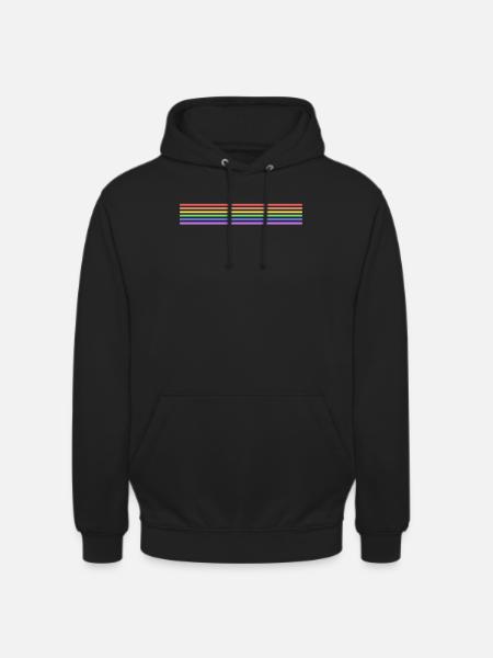 RAINBOW Rainbow Gay Pride LGBTQ - Unisex Hoodie - black