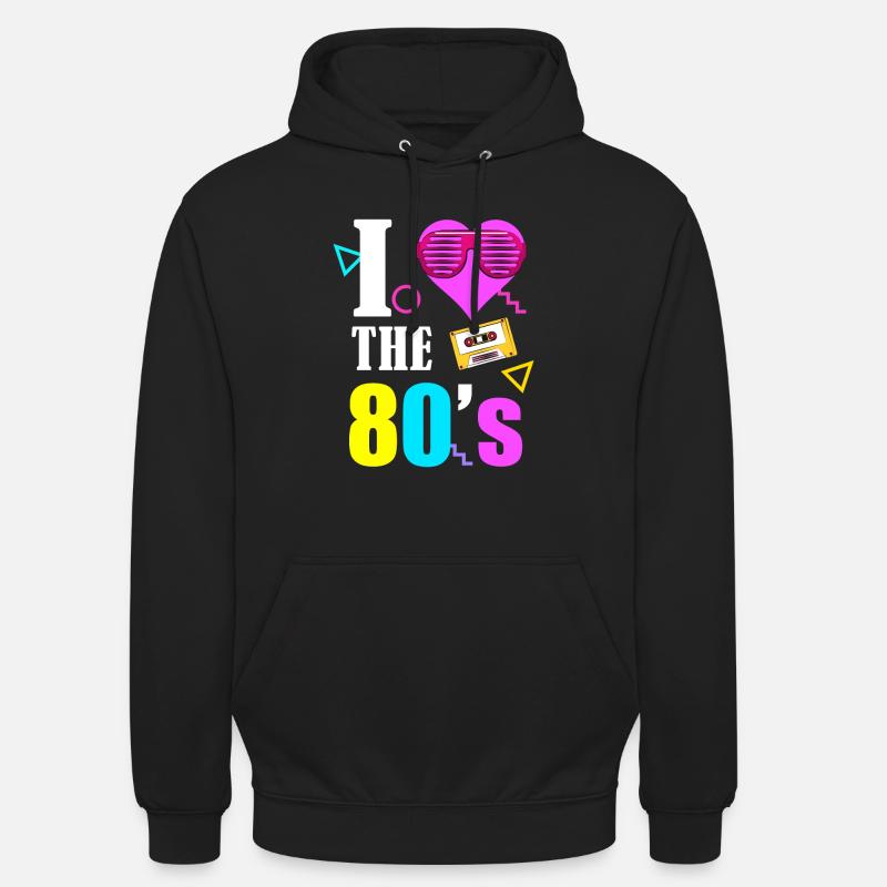 80s 90s 80s 90s - Sweat-shirt à capuche unisexe - noir