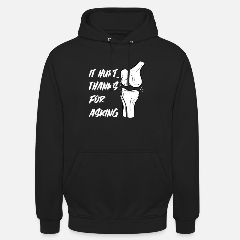 ACL-knäoperation Det gör ont - Luvtröja unisex - svart