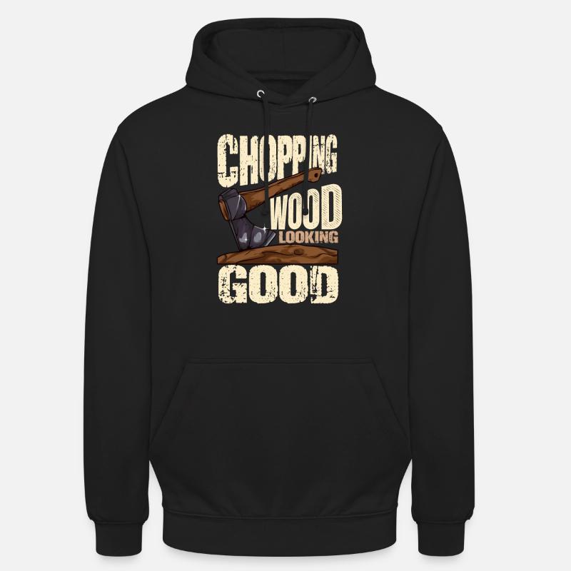 Bûcheron Cadeau drôle Bûcheron - Sweat-shirt à capuche unisexe - noir