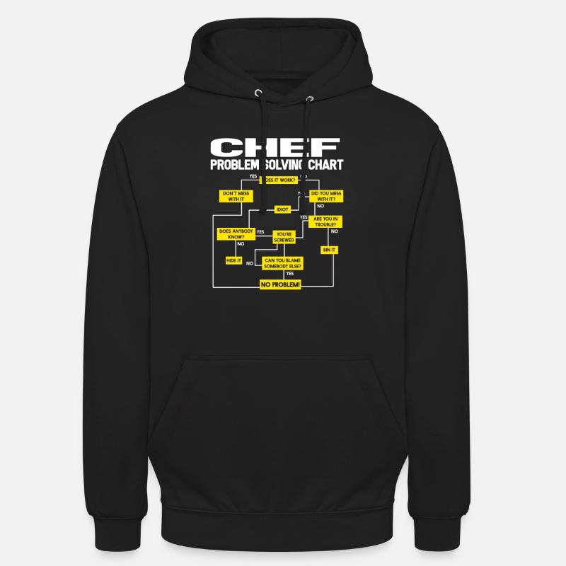 Chef Madlavning Chef Chef Chef Küche - Hættetrøje unisex - sort
