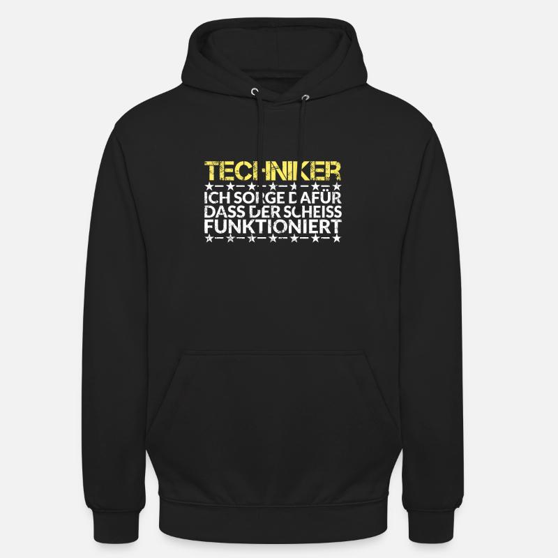 Techniker Technik Handwerker Handwerk Geschenkidee - Unisex Hoodie - Schwarz