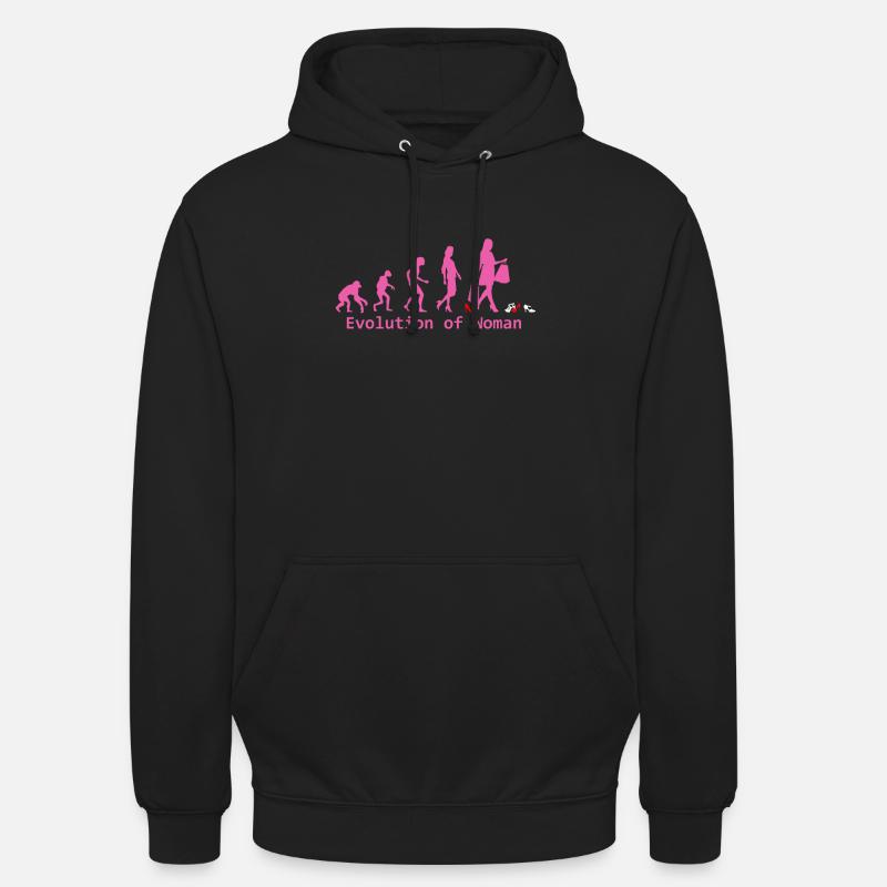 evolution der Frau - Unisex Hoodie - Schwarz