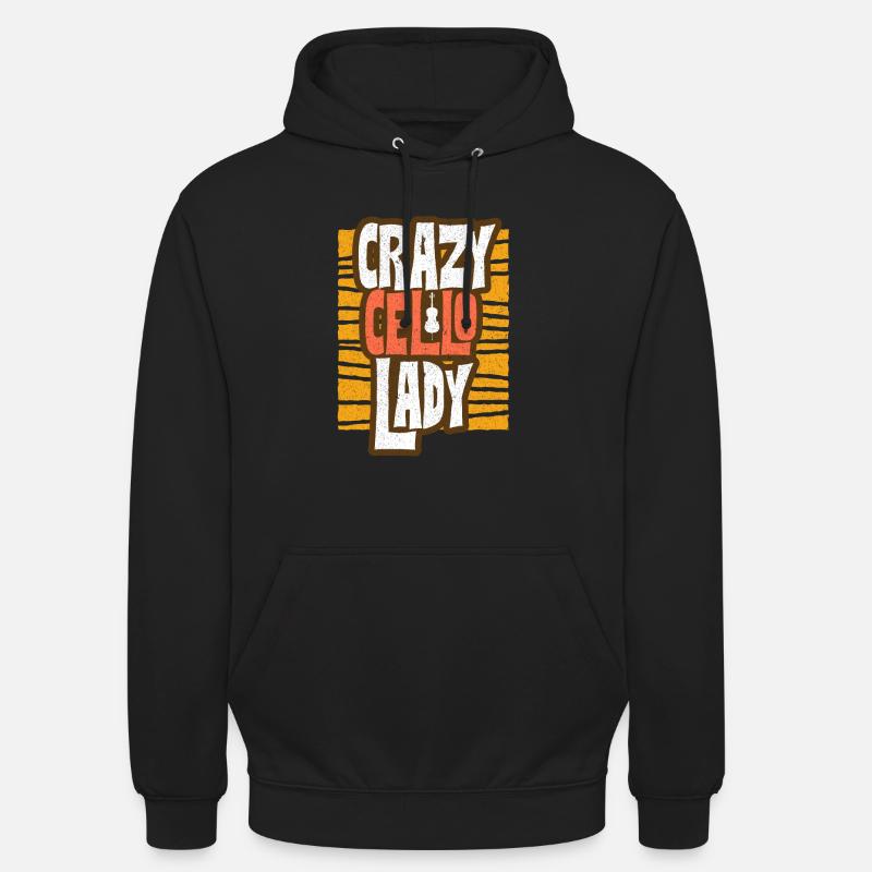 Violoncelle - Sweat-shirt à capuche unisexe - noir