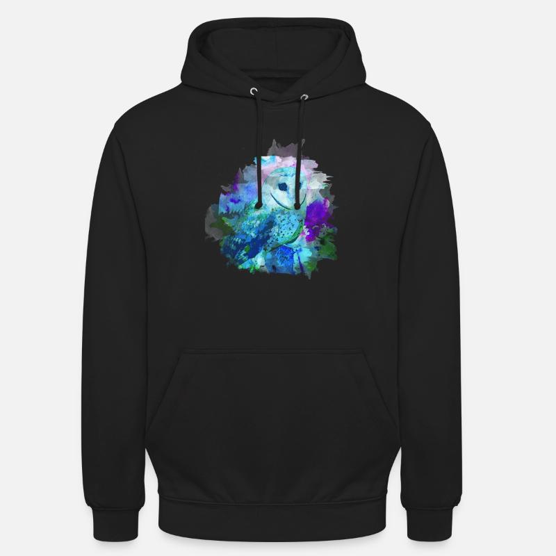 Eule - Unisex Hoodie - Schwarz