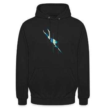 Chasse sous-marine - Sweat-shirt à capuche unisexe - noir - Devant - Alina (178cm) & Michal (187cm)