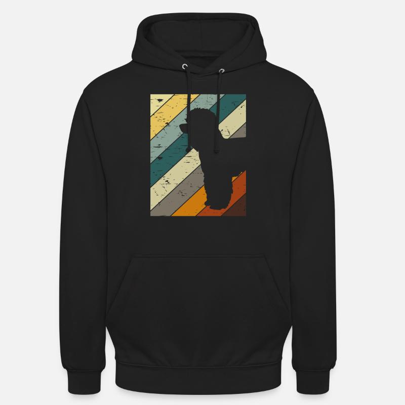 Chiens caniche rétro - Sweat-shirt à capuche unisexe - noir
