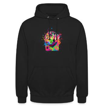 Labrador Hundebesitzer - Unisex Hoodie - Schwarz - Vorne - Alina (178cm) & Michal (187cm)