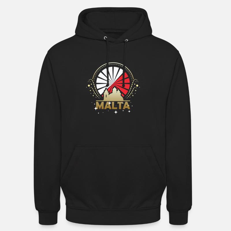 Île de Malte - Sweat-shirt à capuche unisexe - noir