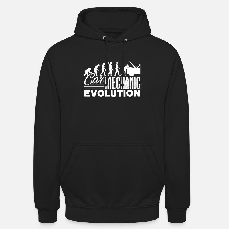 Mécanicien automobile Évolution du mécanicien automobile - Sweat-shirt à capuche unisexe - noir
