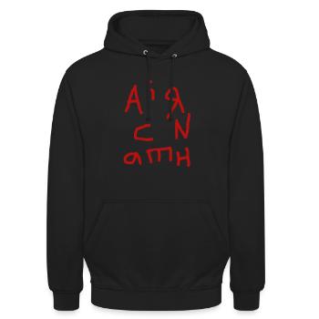 Anarchie - Unisex Hoodie - Schwarz - Vorne - Alina (178cm) & Michal (187cm)