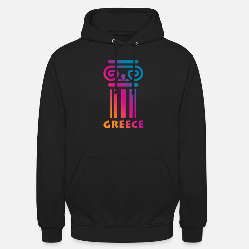 Grèce Hellas - Sweat-shirt à capuche unisexe - noir