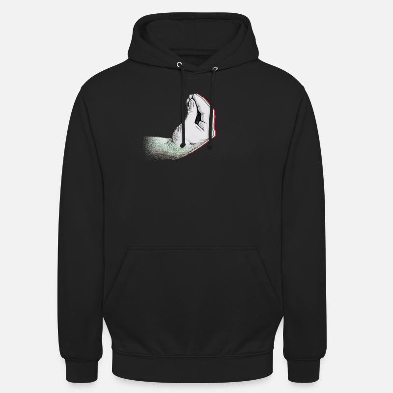 Drapeau italien avec capisci de geste de la main typique? - Sweat-shirt à capuche unisexe - noir