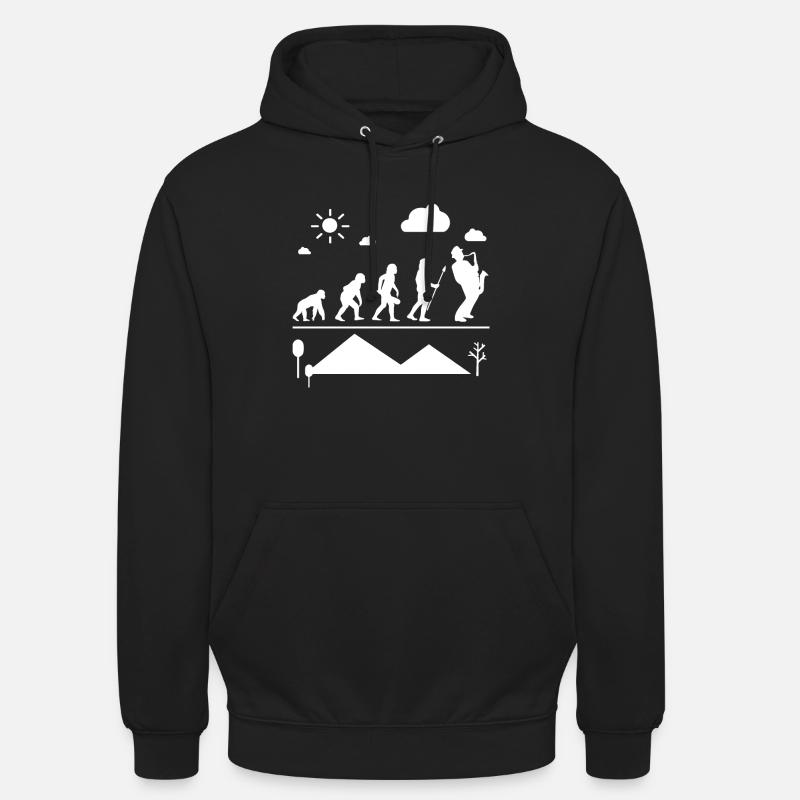 Saxophone Saxophone Evolution - Sweat-shirt à capuche unisexe - noir