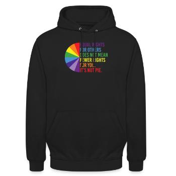 Equal Rights For Others Does Not Mean Fewer Rights - Unisex Hoodie - Schwarz - Vorne - Alina (178cm) & Michal (187cm)