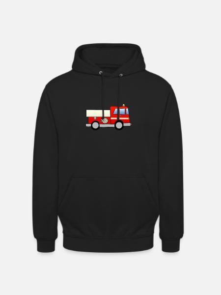 Feuerwehrauto - Unisex Hoodie - Schwarz