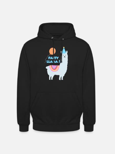 Party llama - Unisex Hoodie - black