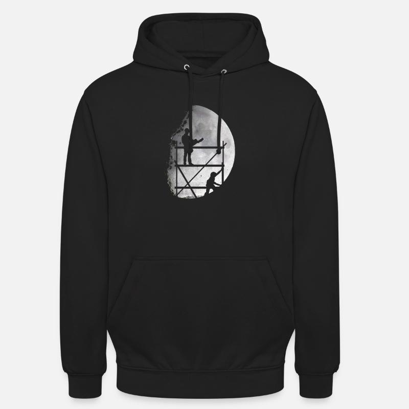 Profession d'échafaudage d'échafaudage lune - Sweat-shirt à capuche unisexe - noir